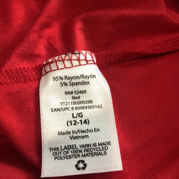 TIME&TRU RED SLEEVELESS JERSEY DRESS WITH POCKETS SIZE JR L - Picture 5 of 8